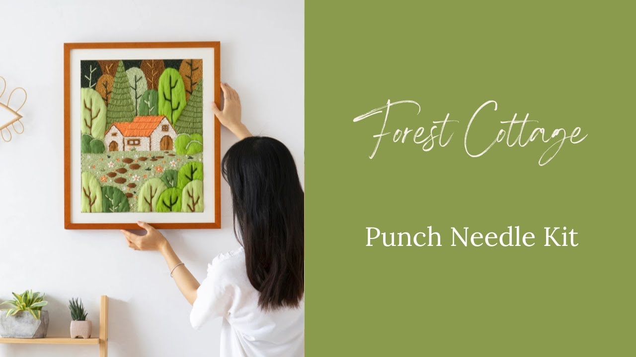 Forest Cottage Punch Needle Kit
