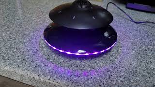 Magnetic Levitating Bluetooth Speaker, RUIXINDA Levitating UFO Speakers with LED Lights Base 360