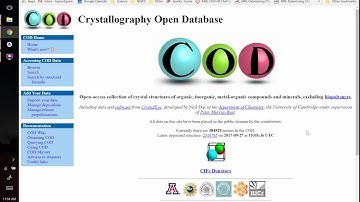 Crystallography Open Database tutorial