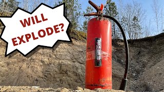 Exploding fire extinguisher
