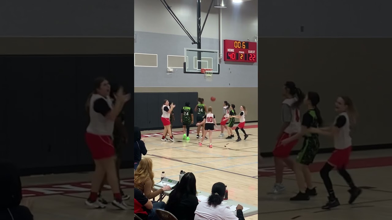 London going through her legs at the buzzer! 