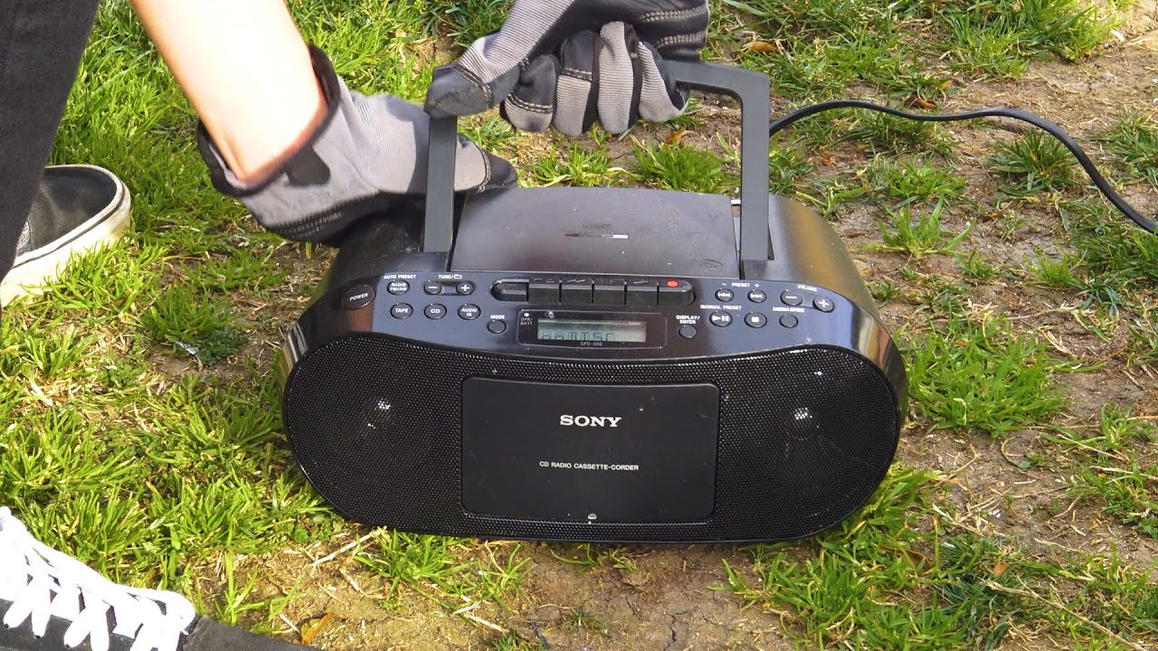 Sony Boombox Destruction YouTube