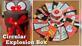 How To Make Circular Explosion Box | Mickey Mouse Handmade Card | Easy Gift Idea | Innovative Card
