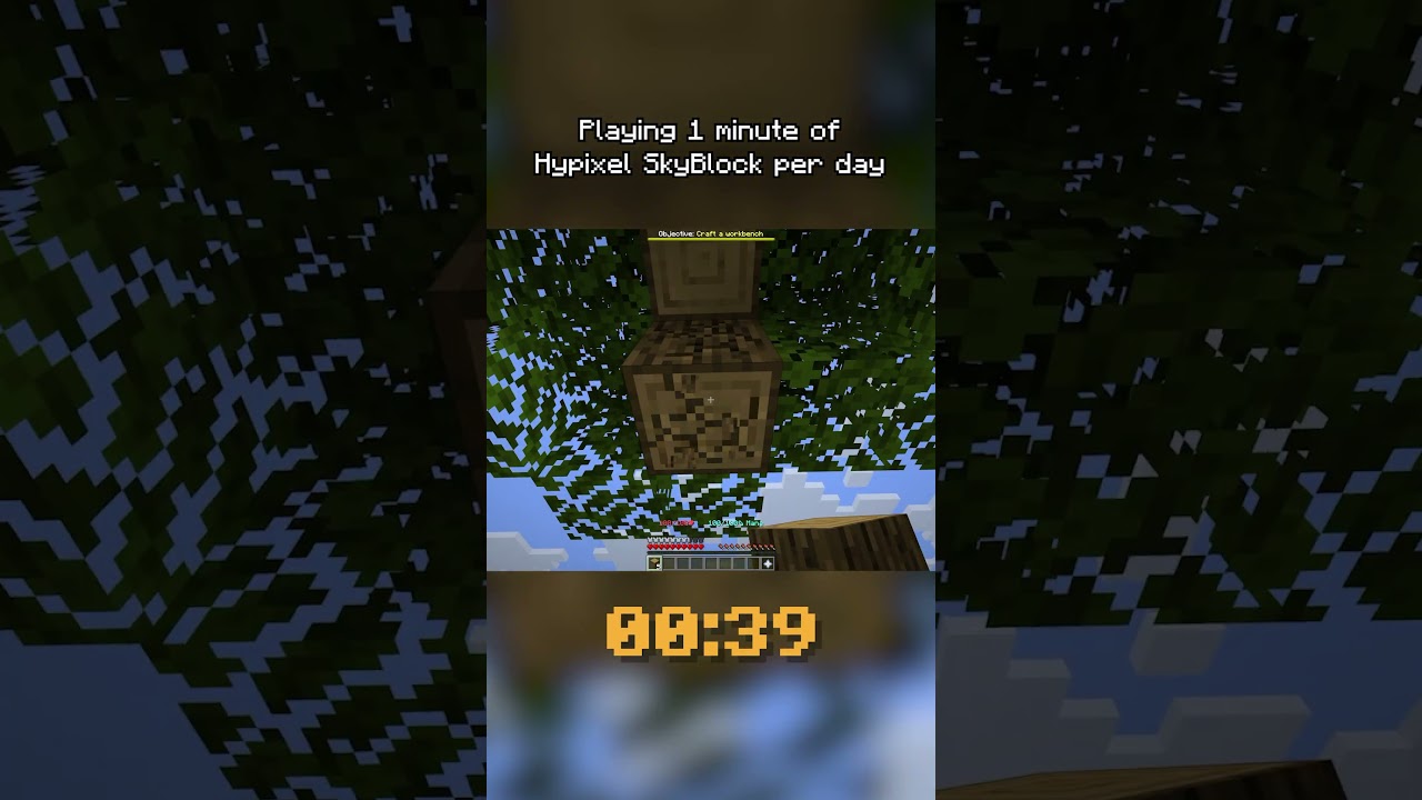 Playing 1 minute of Hypixel SkyBlock per day. Is this a good start? 