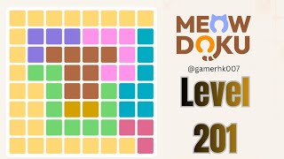 Meowdoku level 201 Walkthrough Solution 