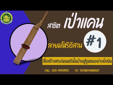 สาธิตแคนลายมโหรีอีสาน # 1 พร้อมแบบฝึกด้วยตนเอง