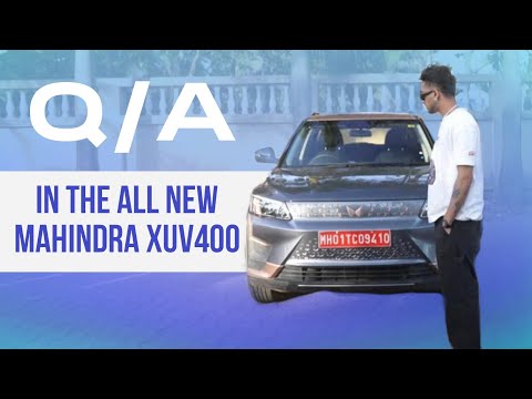 Q/A session in an all-electric Mahindra XUV400