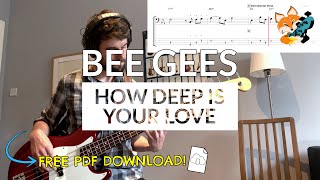 Bee Gees - How Deep Is Your Love (Bass Cover) | Bass TAB Download