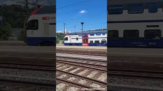 SBB RABe 511 / S12 fährt beim Bahnhof Killwangen-Spreitenbach ab / Schweiz 2023,  #shorts