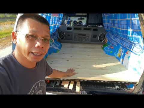 นอนในรถ DIY เตียงและโต็ะเอนกประสงค์ เลื่อนได้เสร็จแล้วครับ