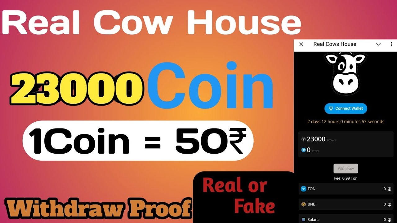 Real Cow House Airdrop Listing Date । Real Cow House Airdrop Real Or Fake