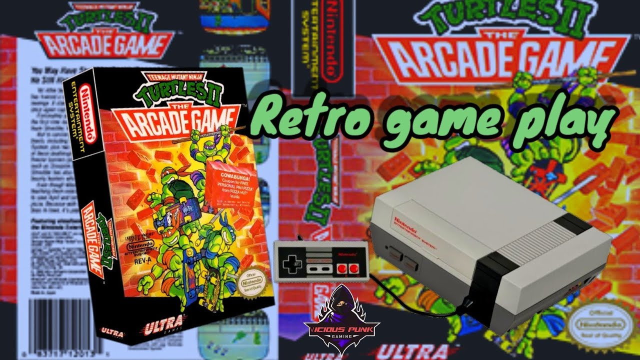 teenage mutant NINJA TURTLES 2 arcade edición NES family game. - YouTube