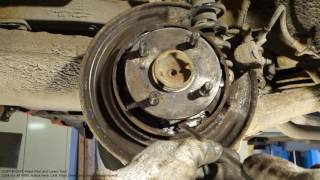 How to adjust Toyota Corolla rear hand brake shoes. Years 2002 to 2015