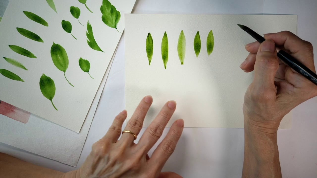 Watercolour Leaf Stroke