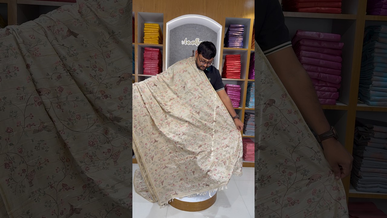 Tussar Silk Designer Embroidery Saree