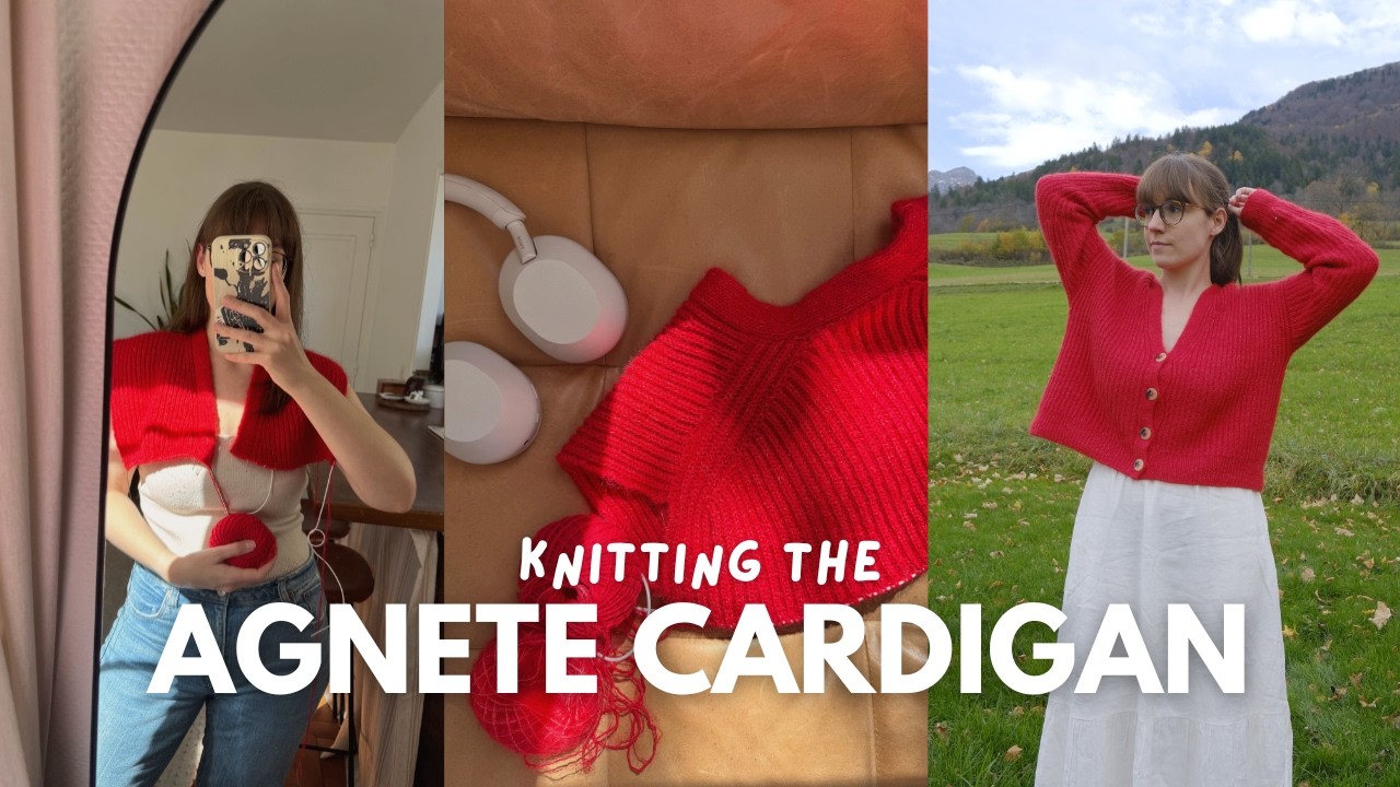 cosy knitting vlog: knitting the agnete cardigan ✨♥️ // vlog 19