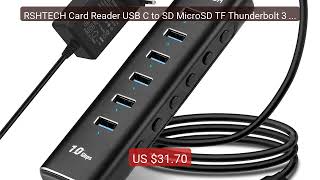RSHTECH Card Reader USB C to SD MicroSD TF Thunderbolt 3 USB C Hub ... — Top Rated 2026 | Buy Now!