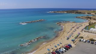 corallia beach from above, coral bay, paphos cyprus march 2016 dji phantom 3