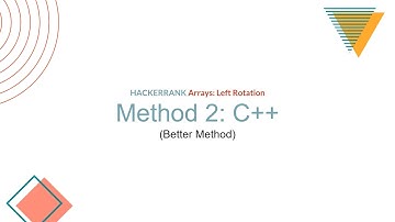 Arrays: Left Rotation HackerRank Solution -C++ (Version 2)