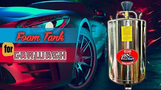 foam tank for carwash. Foam wash. Pro-quip foam machine. with subtitle