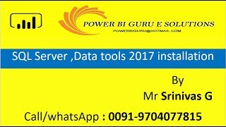 Data tools, Sql server installation for Power BI | Power BI Training from Power Bi GURU