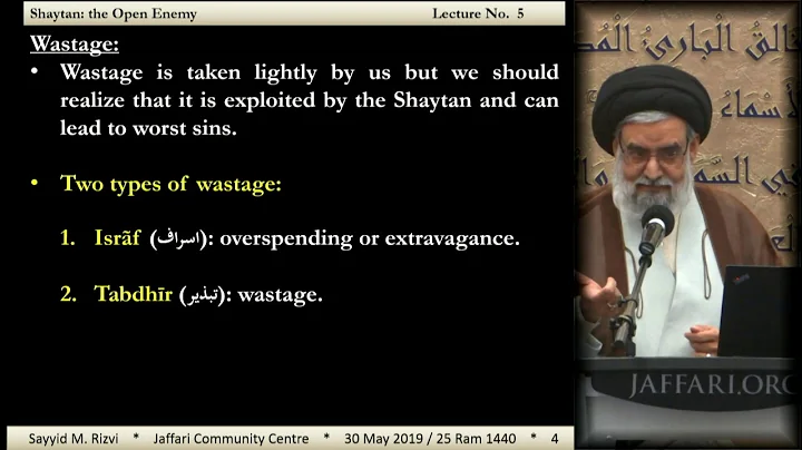 6 - Shaytan: The Open Enemy | Extravagance & Waste - Maulana Syed Muhammad Rizvi