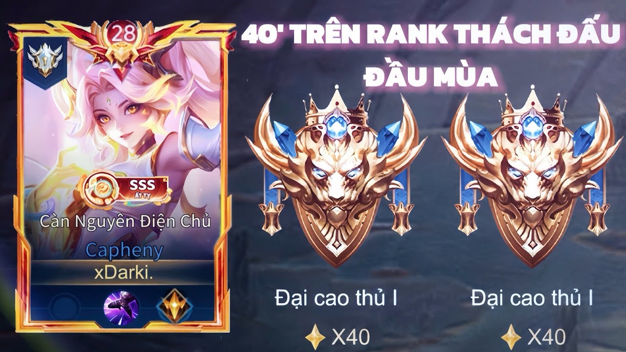 Darki AOV | 40 Phút ( Rank Đơn ) Trên Rank Thách Đấu Đầu Mùa Ngày 1-2 Sẽ Căng NTN !!!