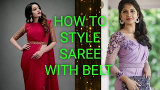 How To Style Saree With Belt