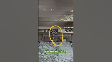 Broken rail track, speedy train passed! #railway #wheels #broken #shorts