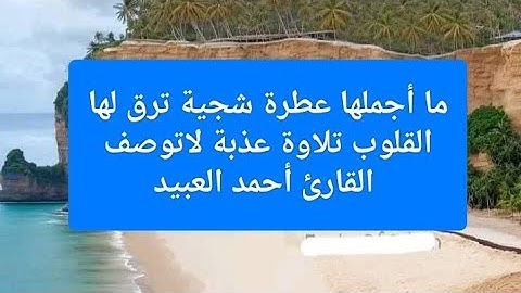 ما أجملها عطرة شجية ترق لها القلوب تلاوة عذبة لاتوصف القارئ أحمد العبيد