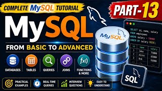MYSQL(PART-13)Complete tutorial#mysql#sql#database#joins#sqlqueries#sqlfordatascience#viral#trending