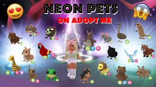 Making 28 NEON PETS on ADOPT ME! 😍