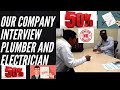 Plumbing and electrical interview questions  our company interview questions  kk technical dubai