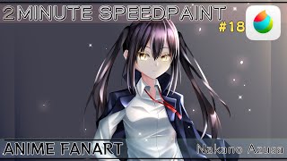 [2 MINUTE ANIME SPEEDPAINT] ANIME  FANART – NAKANO AZUSA  #18