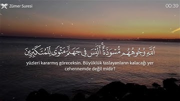 ويوم القيامة ترى الذين كذبوا على الله وجوههم مسودة - القارئ صالح الأنصاري