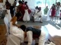 How a groom should get the Garter  from his new Bride.