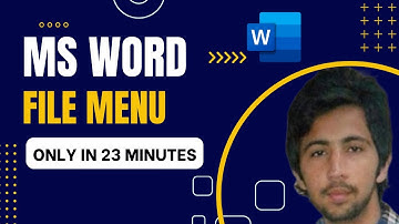 MS Word File Menu Tutorial - Microsoft Word Backstage Menu.