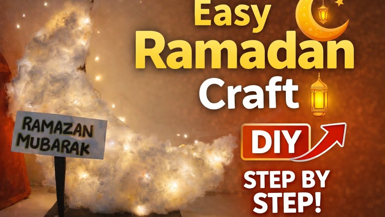 Easy Ramadan craft diy idea ✨💫❤️