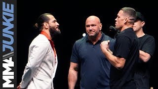 UFC 244  Nate Diaz, Jorge Masvidal press conference faceoff 1