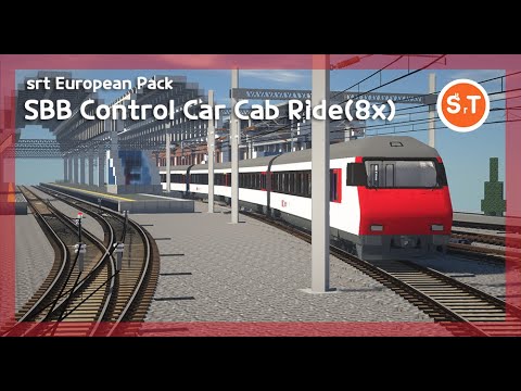 [Minecraft RTM] SBB Control Car Cab Ride - 8x Speed | Real Train Mod ...