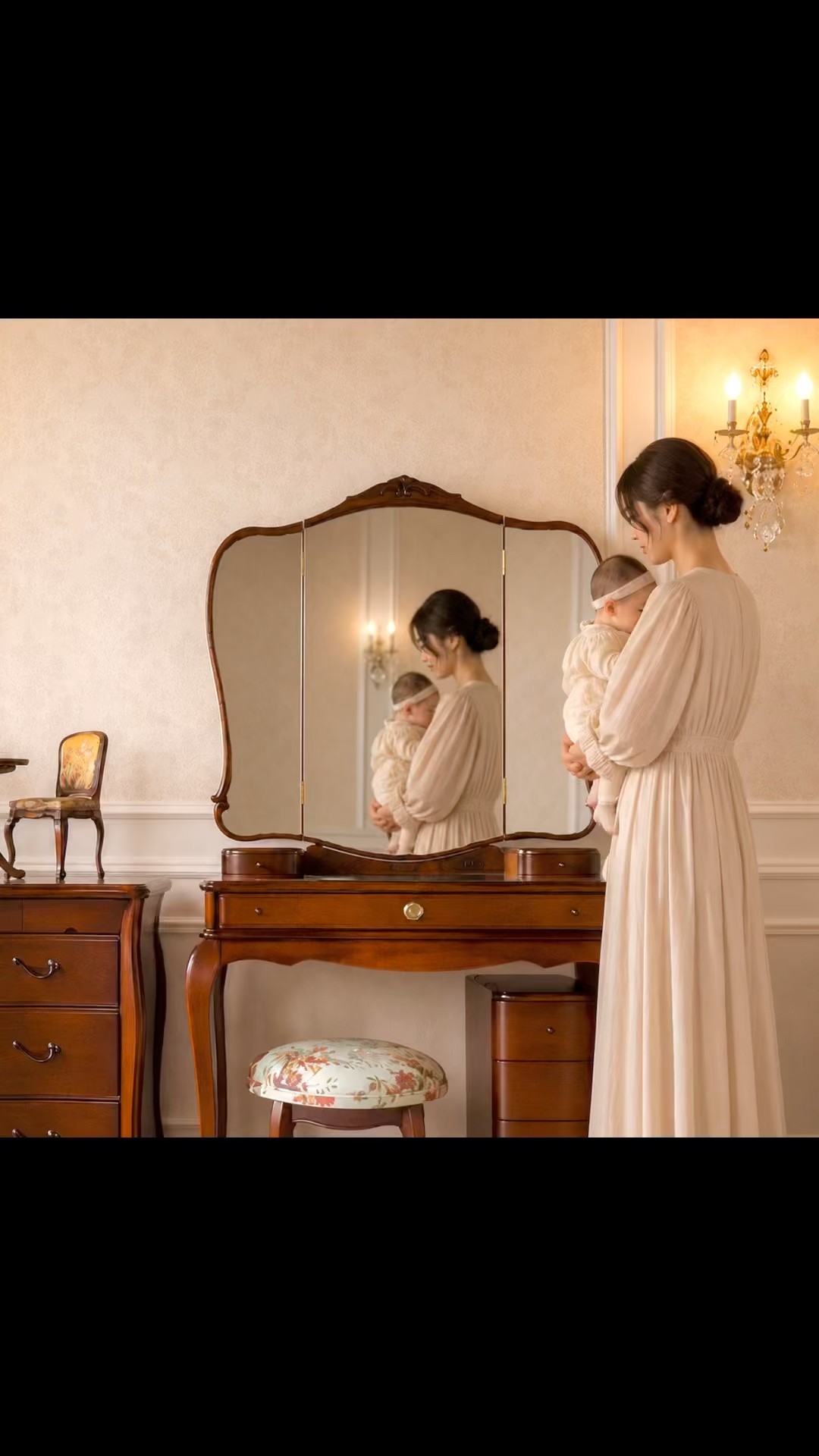 鏡の前に座る時間まで、美しく。 🪞✨カンティーニュドレッサー