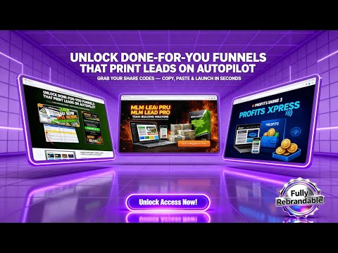 Unlock & Share: Rebrandable Lead Magnet System in MLM Lead Pro!