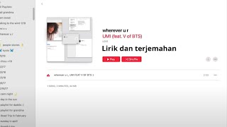 Wherever You Are by UMI feat V of BTS Lirik dan Terjemahan