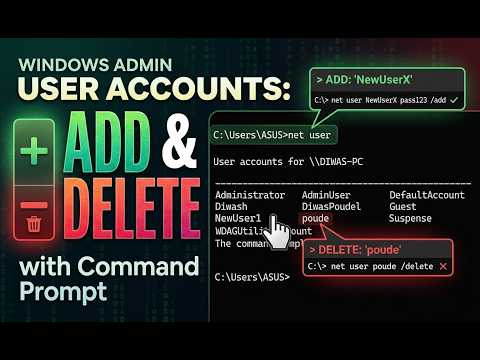 Comment ajouter ou supprimer des comptes d'utilisateurs à l'aide de l'invite de commandes ?