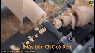 Máy tiện cnc làm cốc chén, ống hộp có tạo ren Woodmaster