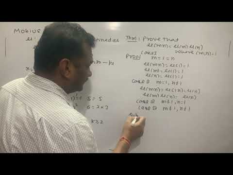 Mobius Function | Definition | Prove that Mobius function is multiplicative function | Lecture-20