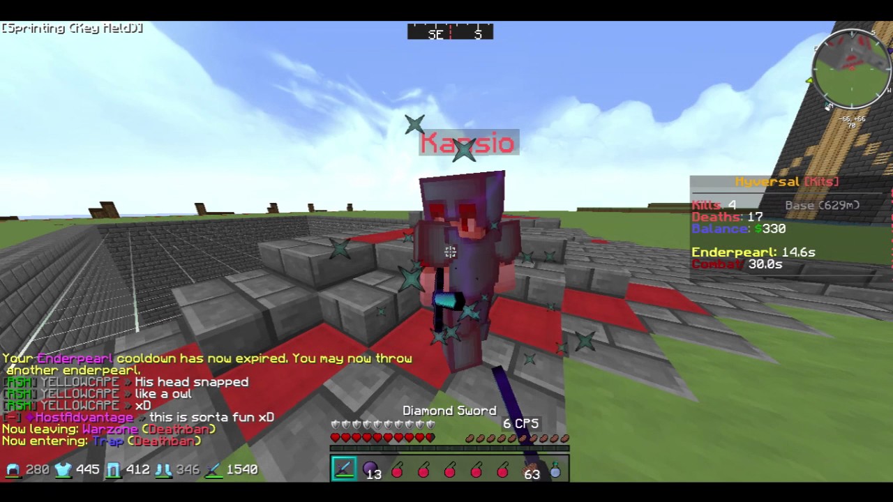 HCF hacker footage on Hyversal.net (Kill Aura and AntiKB)