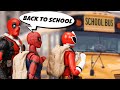 Spider man and deadpool back to school ninja training by batman  figure stopmotion