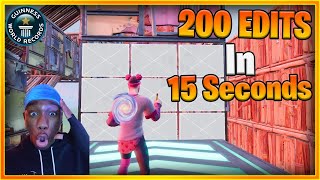 **REACTING** To 200 EDITS IN 15 SECONDS || Guinness World Record || Fastest Fortnite Editor