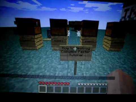 Minecraft: How To Get Rid Of Cobwebs Faster Tutorial - YouTube